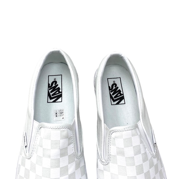 VANS Classic Slip-On Checkerboard True Women White Canvas Shoes Size VN000EYEX1L - Picture 4 of 11